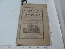 ORIGINAL 1884 Leavitt's Farmers Almanack -- dudley leavitt, 48pgs picture