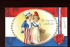 1908-July 4-young patriotic couple picture