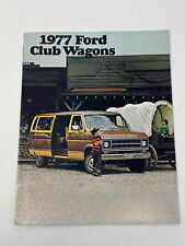 1977 Ford Club Wagons Vintage Van Truck Original Sales Brochure Good Condition picture