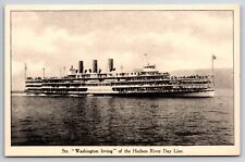 Washington Irving Steamer c1930's Of The Hudson River Day Line Printed Postcard picture