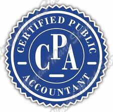 CPA Certified Public Accountant Tax Return Car Bumper Vinyl Sticker Decal 4.6