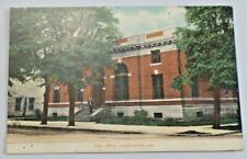 Post Office Crawfordsville Indiana Vintage Indiana News Co. DB Postcard 6625 picture