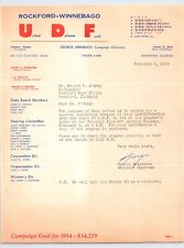 Rockford-Winnebago United Defense Fund Letterhead 1954 to Postmaster O'Shay picture