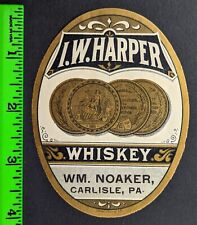 Vintage IW Harper Whiskey Carlisle Pennsylvania Label picture