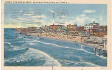 Cape May Beach Boardwalk Hotels Linen 1940 NJ  picture