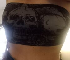 Skull Tube Top Sexy Shirt Girls Goth Punk  picture