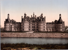 France, Chambord, Château de Chambord vintage print photochromie, vintage photo picture