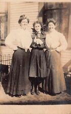 RPPC Girls Women Antique Victorian Cabinet Card Photo Portrait Vtg Postcard V5 picture