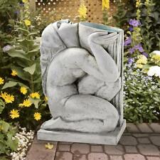 Art Deco Stylized Roman Water Goddess Bowl Garden Water Feature Birdbath Statue picture