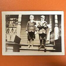 VINTAGE PHOTO Photo Duel 1924 Little Boys With Old Camera Original Snapshot picture