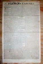 1820 newspaper with front page printing JAMES MONROE State of the Union Address picture