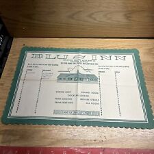 Vintage Lincoln Illinois Blu-Inn Paper Placemat picture