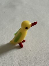 Hand Blown Glass Art Glass Bird Figurine Miniature Penguin Multicolor picture