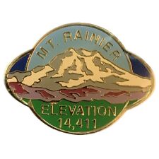 Vintage Mount Rainier National Park Elevation 14,4111 Scenic Travel Souvenir Pin picture