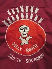 The Jolly Roger 320 Th Squadron Air Force Embroidered Shirt Sheila Large USA picture