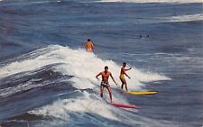 San Diego CA Surfing Surf Beach San Onofre Windansea LA Jolla Vtg Postcard D5 picture