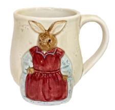 Vintage “The Edith Collection” Mama Bunny Hand-Painted Ceramic Mug/Cup Pre-Owned picture