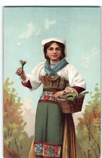 c1910 V.Fine Stengel Publ.~Woman Traditional Attire w Basket~Ethnic Postcard -N2 picture