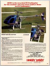 Hobby Lobby HLA400 Sport 500 R/C Helicopter Vintage Jan, 1989 Full Page Print Ad picture