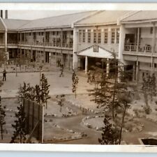c1950s Korean War Era Japan Hotel Building Real Photo Snapshot Park Military C50 picture