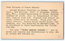 Denver IA Postal Letter to Friends of Peace Church Every Member Present c1940's picture