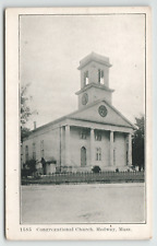 Postcard Vintage Congregational Church in Medway, MA picture