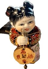 vintage chines' lucky golden porcelain doll picture