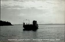 RPPC Drummond Island Michigan ferry boat 1930-50s real photo postcard picture