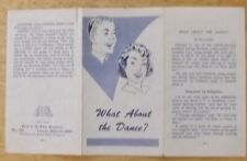 WHAT ABOUT THE DANCE? CHRISTIAN BROCHURE  picture
