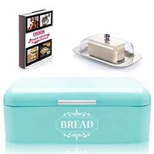 AllGreen Vintage Bread Box Container for Kitchen Counter Decor Stainless Stee... picture