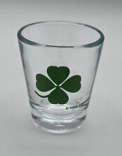 4 Leaf Clover Shot Glass Irish Good Luck St. Patrick’s Day Green Clover Clear picture