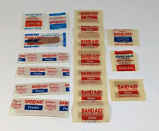 BAND-AID Vtg Plastic Strips Folded Ends String Johnson Lot 24 Asst Bandage USA picture