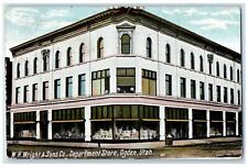 1914 WH Wright & Sons Co Department Store Building Dirt Road Ogden Utah Postcard picture