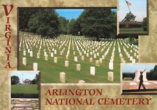 Postcard DC Washington Arlington National Cemetery Marines Soldiers Gravestones picture