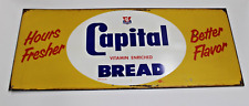 Vintage Rare Piece Capital Bread Vitamin Enriched Advertising Sign 9.5