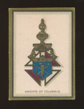 1911 T56 HASSAN Cigarettes EMBLEM SERIES -#27 Knights of Columbus *RARE BACK* picture