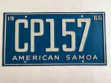 1966 American Samoa License Plate 