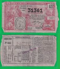 Cuba lottery ticket of republican era number 555 for march 10, 1925 picture
