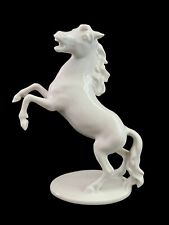 AK KAISER Rearing Horse Stallion White Bisque Porcelain Made In W. Germany EUC picture