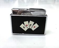 Vintage Prince Aces Black Silver Lighter UNTESTED picture