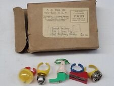 Vintage 1950's Quaker Crazy Rings - Partial Set Including Shipping Box picture