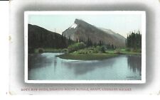 POSTCARD DOWN BOW RIVER SHOWING MOUNT RUNDLE BANFF ALBERTA picture
