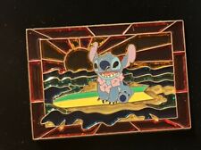 RARE DISNEY SHOPPING PIN STITCH SURFING SUNSET STAINED GLASS 250 2010 NOC NIP picture