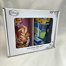 Disney Alice in Wonderland 16oz Collectible Glassware Set, New in Box picture