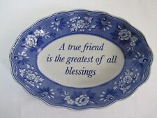 Spode Blue And White Mementos True Friend 2006 Small Trinket Dish picture