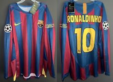 Barcelona rеtro jersey 2006 #10 RONALDINHO Champions League Final picture