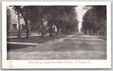La Grange Illinois~5th Avenue South @ Harris~Residential Area~c1905 B&W Postcard picture