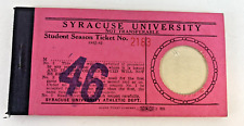 Syracuse University Student Activities Book Student Season Tickets 1942 - 1943 picture