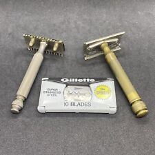 Vintage Gillette Mixed Lot Razors Made In USA Lot of 2 With Extra Blades picture