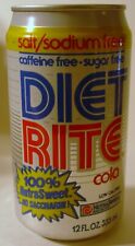 1980'S DIET RITE COLA, 12oz. CAN- SMOOTH TOP, EMTPY, BOTTOM OPENED picture